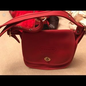 Red coach bag